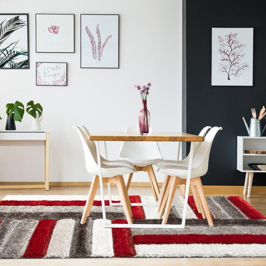 red-geometric-shag-rug