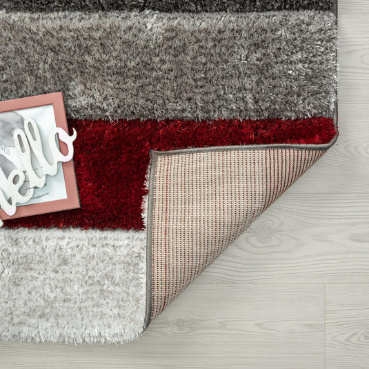 red-geometric-shag-rug