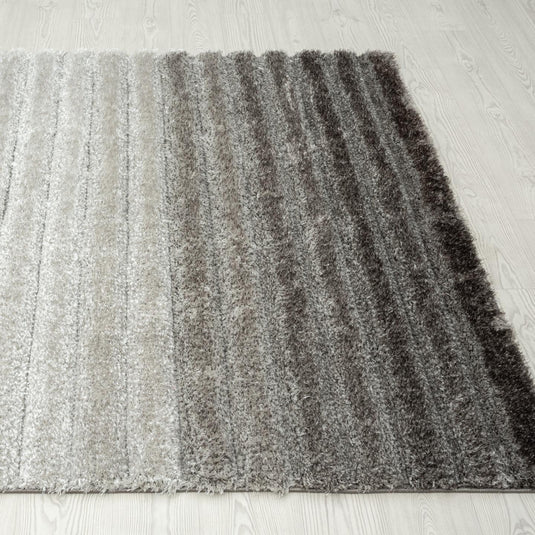Gray-geometric-shag-rug