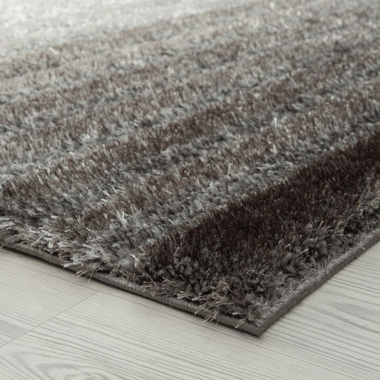 Gray-geometric-shag-rug