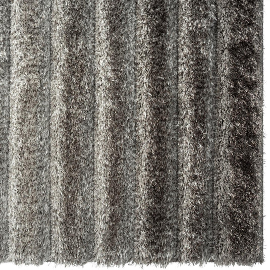 Gray-geometric-shag-rug