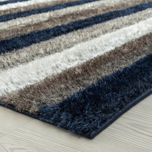Navy-geometric-shag-rug