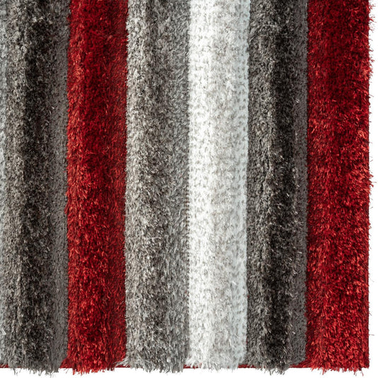 Red-geometric-shag-rug