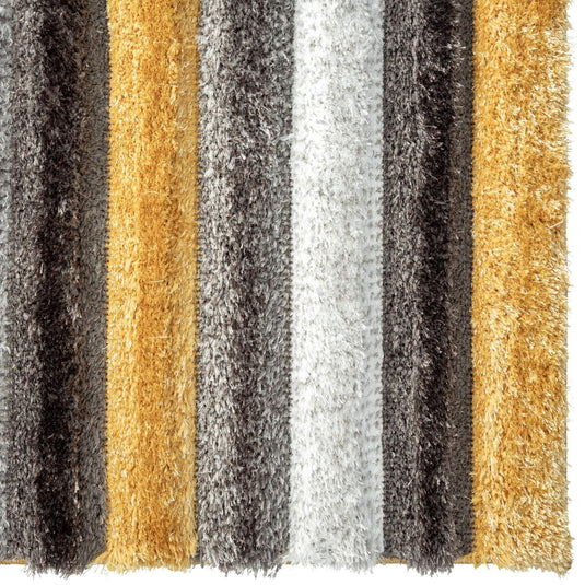 Yellow-geometric-shag-rug