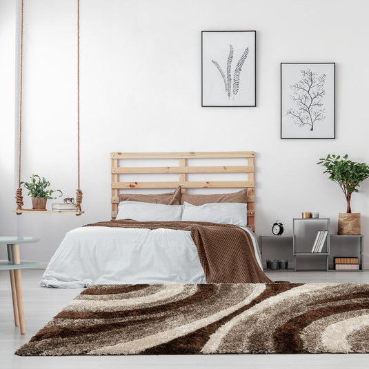 brown-geometric-shag-rug