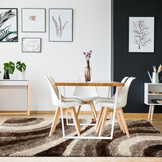 brown-geometric-shag-rug