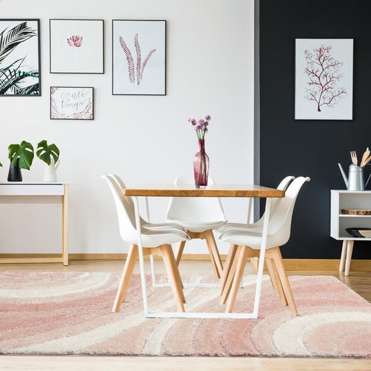 pink-geometric-shag-rug