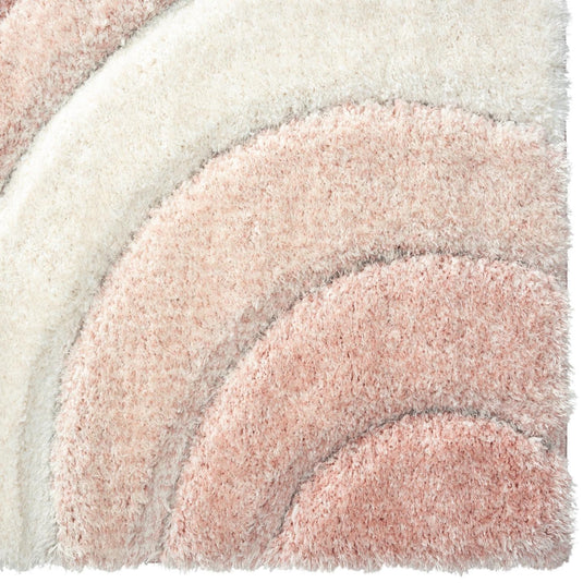 pink-geometric-shag-rug