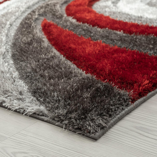 red-geometric-shag-rug