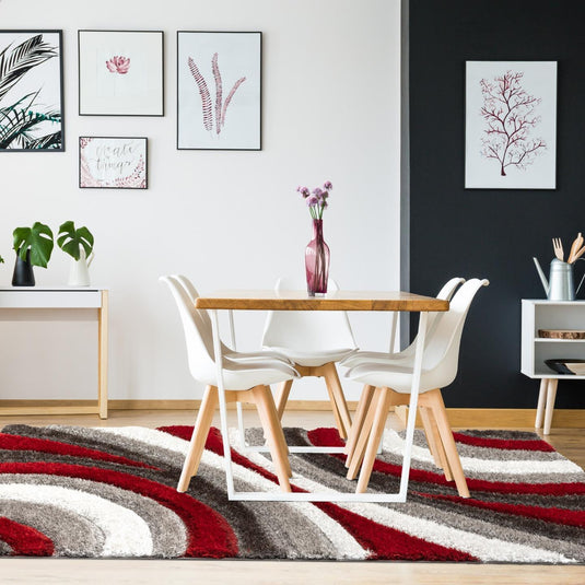 red-geometric-shag-rug