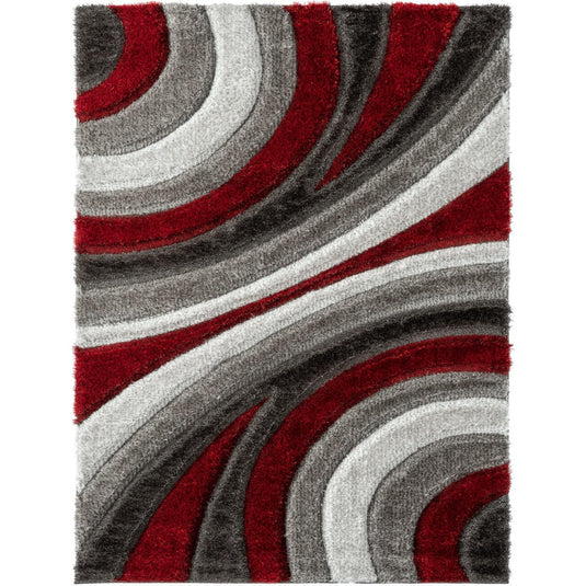 red-geometric-shag-rug