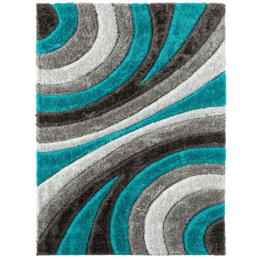 turquoise-geometric-shag-rug