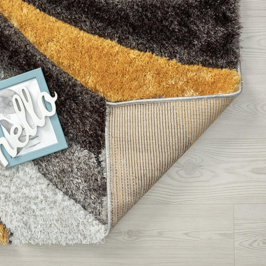 yellow-geometric-shag-rug