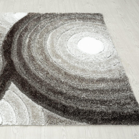 Gray-geometric-shag-rug
