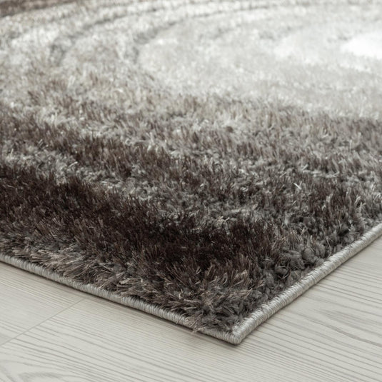 Gray-geometric-shag-rug