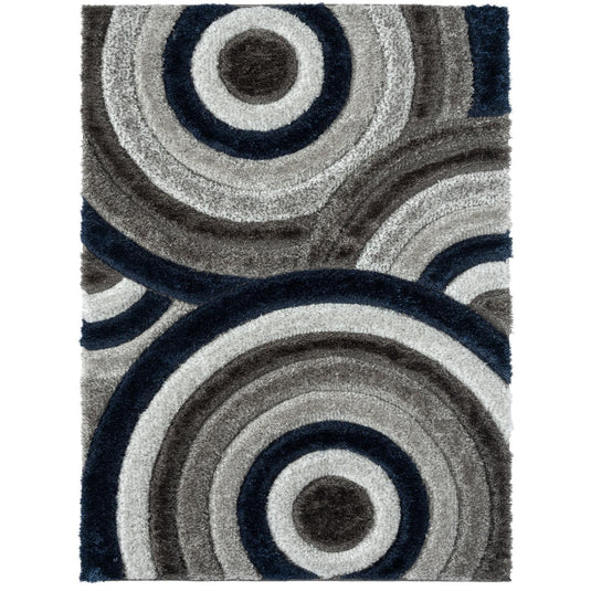 Navy-geometric-shag-rug