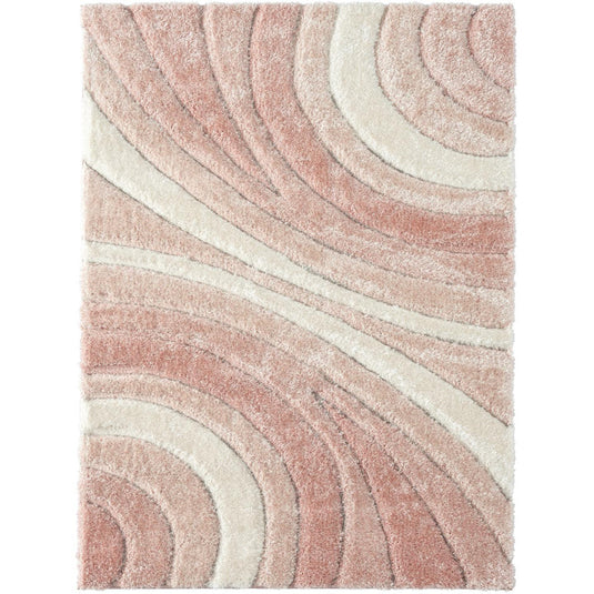 pink-geometric-shag-rug