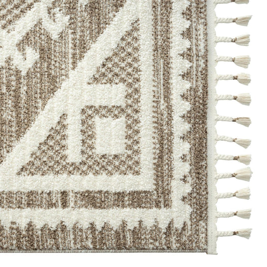 Geometric-area-rug-brown