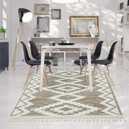Geometric-rugs-brown