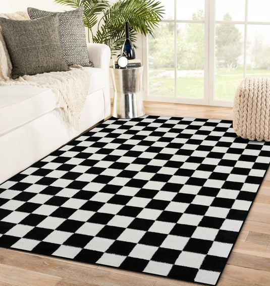 Luxe Weavers Checkered Geometric Area Rug - Modern Area Rugs by Luxe Weavers®