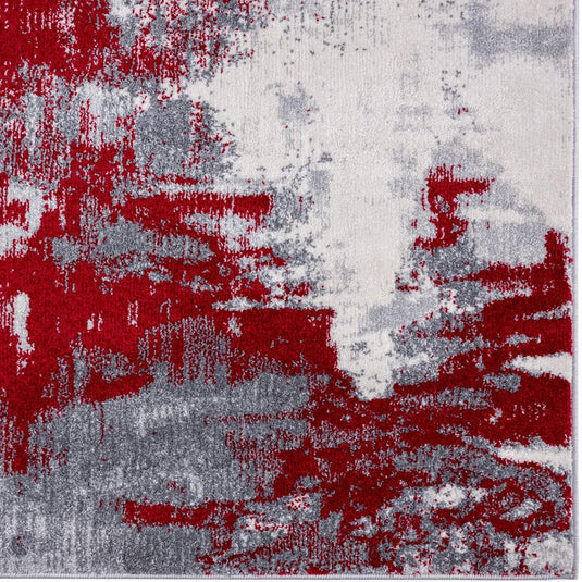 Abstract-Area-Rug-Red