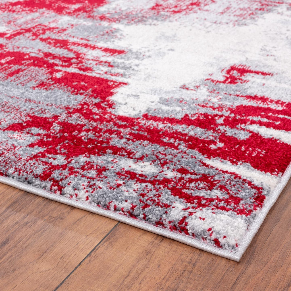 Abstract-Area-Rug-Red