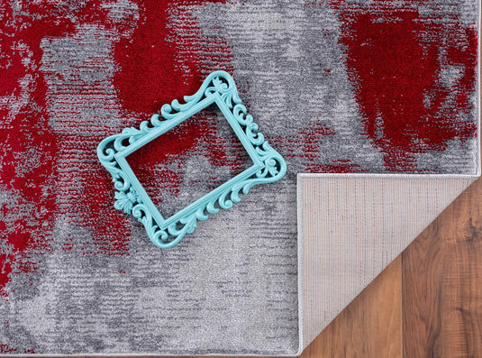 Abstract-Area-Rug-Red