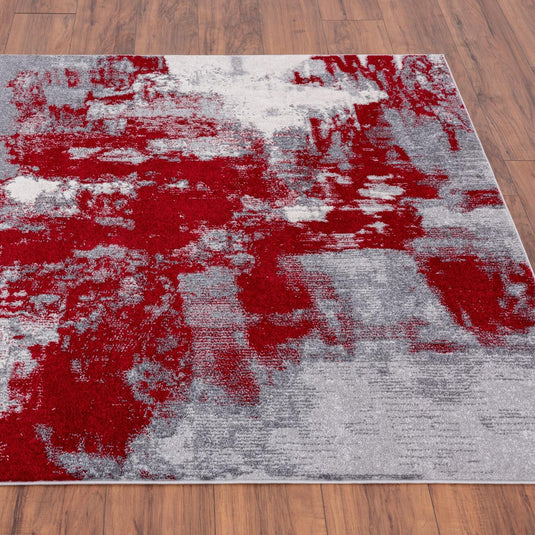 Abstract-Area-Rug-Red