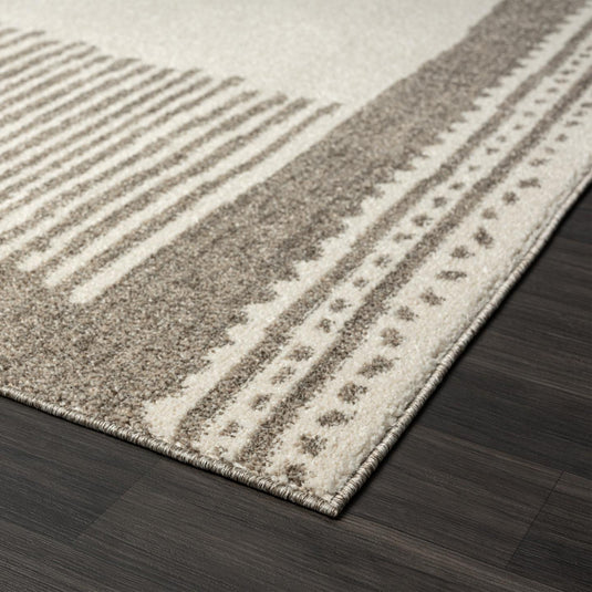 Brown-geometric-rug