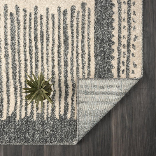 Gray-geometric-rug
