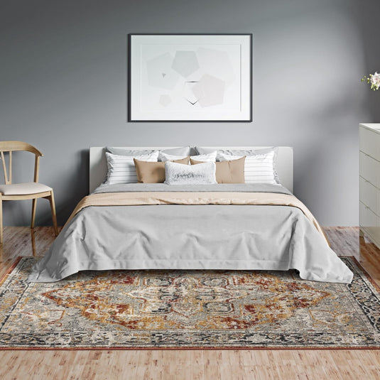 orange-Moroccan-oriental-floral-area-rug