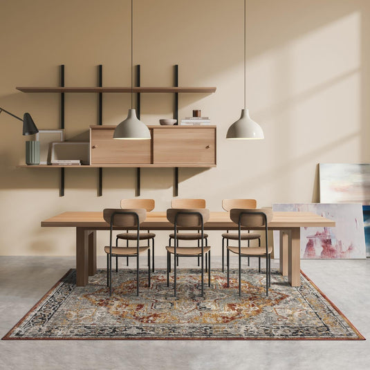 orange-Moroccan-oriental-floral-area-rug