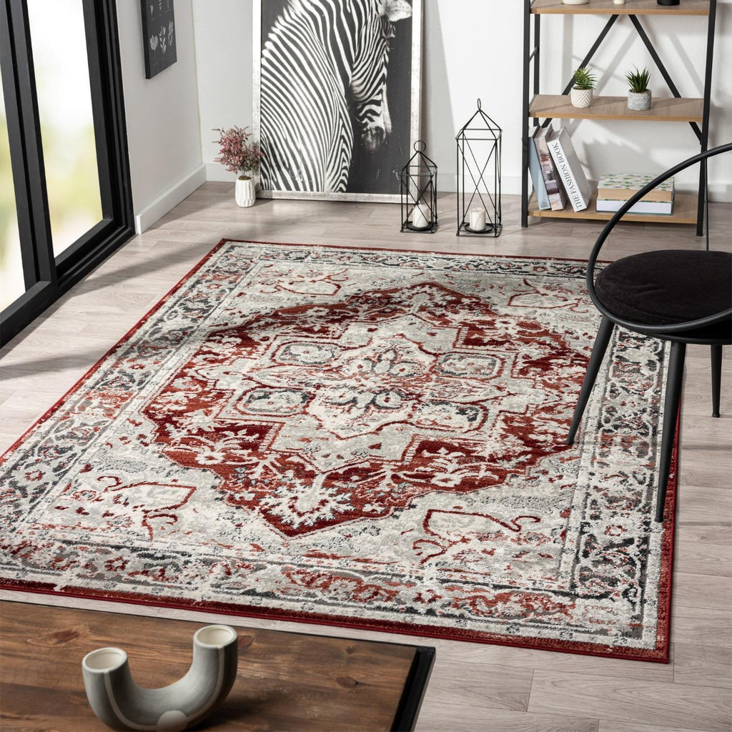 red-Moroccan-oriental-living-room-area-rug