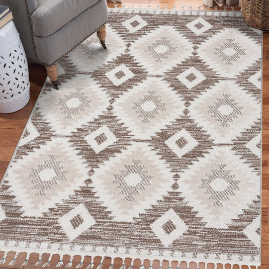 Ibiza 7898 Moroccan Diamond Area Rug - Modern Area Rugs by Luxe Weavers®