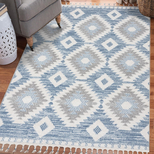 Ibiza 7898 Moroccan Diamond Area Rug - Modern Area Rugs by Luxe Weavers®