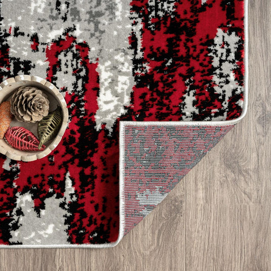 red-abstract-rug