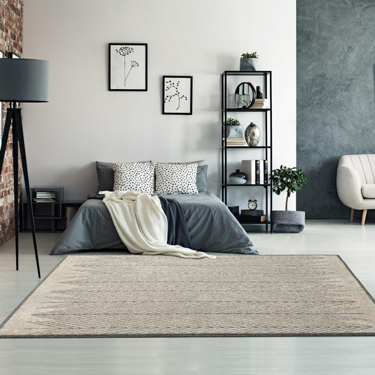 Geometric-Gray-Bedroom-Rug