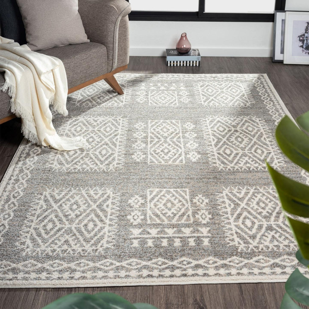 brown-living-room-tribal-rug