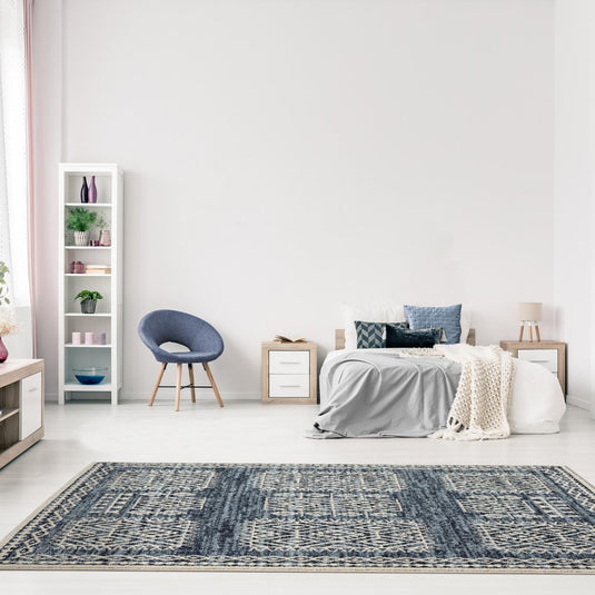 navy-bedroom-tribal-rug