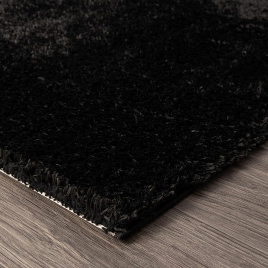 Black-plush-rug