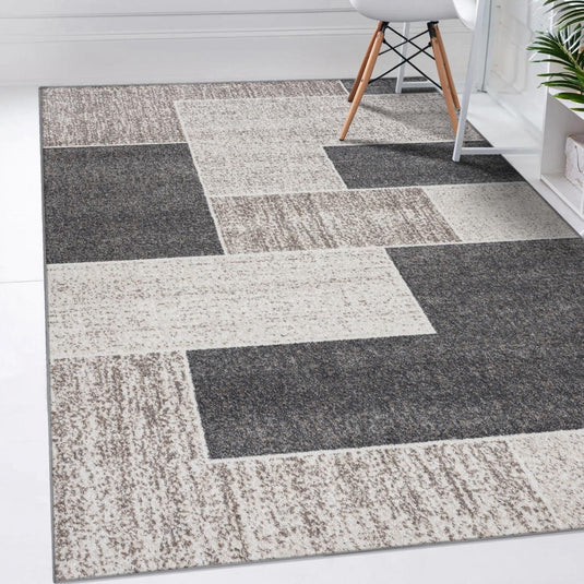 Color Block Geometric Art Deco Area Rug - Modern Area Rugs by Luxe Weavers®