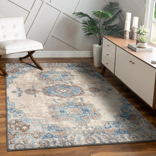 Floral Distressed Area Rug - Modern Area Rugs by Luxe Weavers®