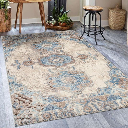 Floral Distressed Area Rug - Modern Area Rugs by Luxe Weavers®