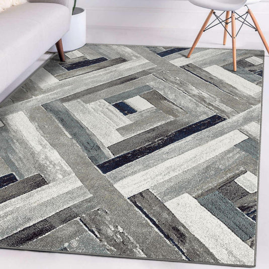 Modern Abstract Wood Carpet Geometric Area Rug - Modern Area Rugs by Luxe Weavers®