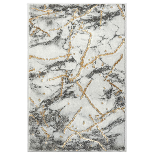 Marble 2150 Ivory Gold Area Rug - Modern Area Rugs by Luxe Weavers®