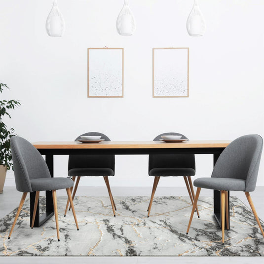 Marble 2150 Ivory Gold Area Rug - Modern Area Rugs by Luxe Weavers®