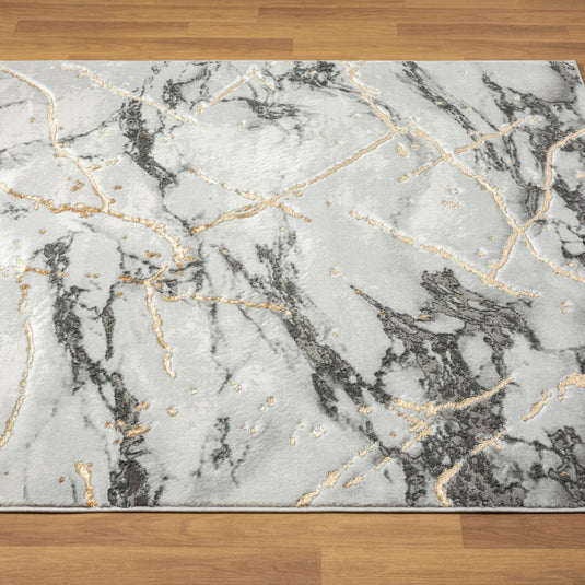 Marble 2150 Ivory Gold Area Rug - Modern Area Rugs by Luxe Weavers®