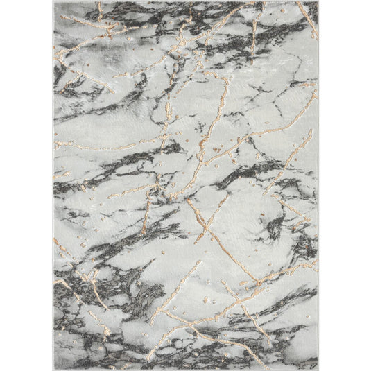 Marble 2150 Ivory Gold Area Rug - Modern Area Rugs by Luxe Weavers®