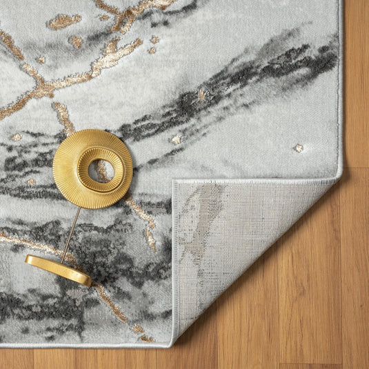 Marble 2150 Ivory Gold Area Rug - Modern Area Rugs by Luxe Weavers®