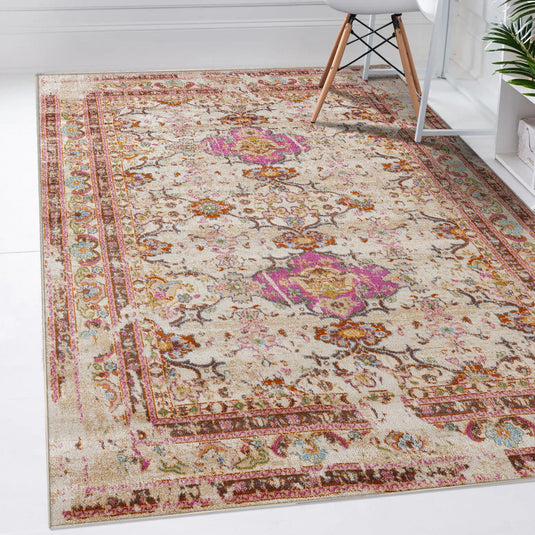 Multi-Colored Distressed Modern Bohemian Area Rug - Modern Area Rugs by Luxe Weavers®